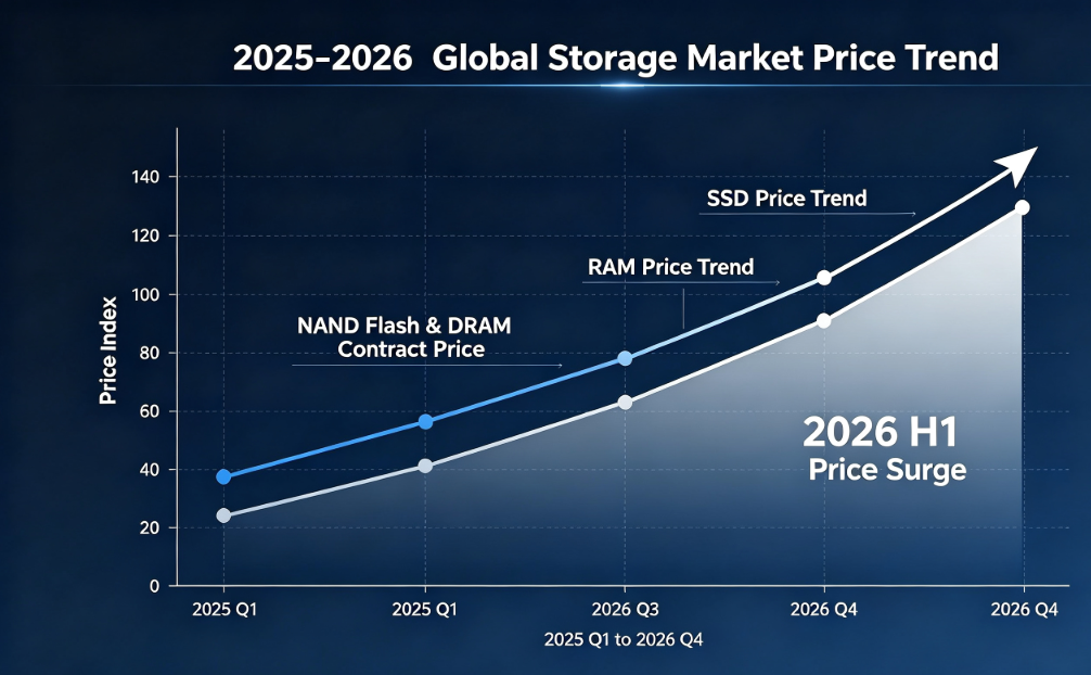 Ανάλυση τιμής παγκόσμιας αποθήκευσης 2026 H1: SSD & RAM Price Price, Supply Tightness και GUDGA Stable Supply Strategy